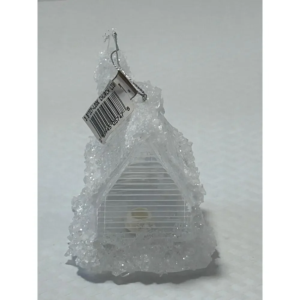 Icy Look Clear‎ acrylic Church building Christmas Tree Light Cover Ornament